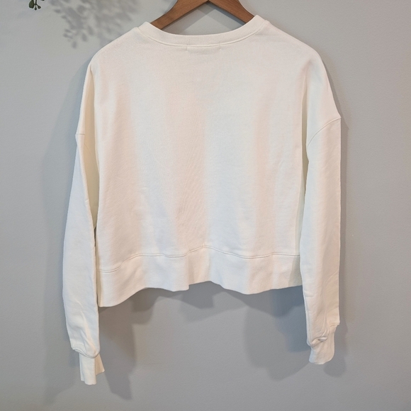 My mum made it white organic cotton sweatshirt in sz. Sm - Picture 4 of 9